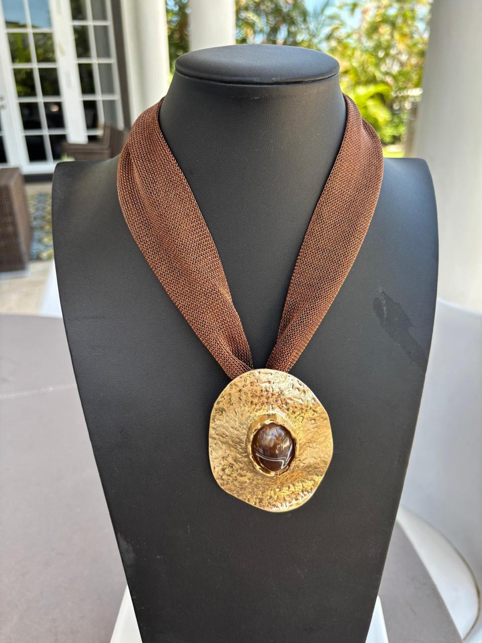 Bronze Flower with Mesh